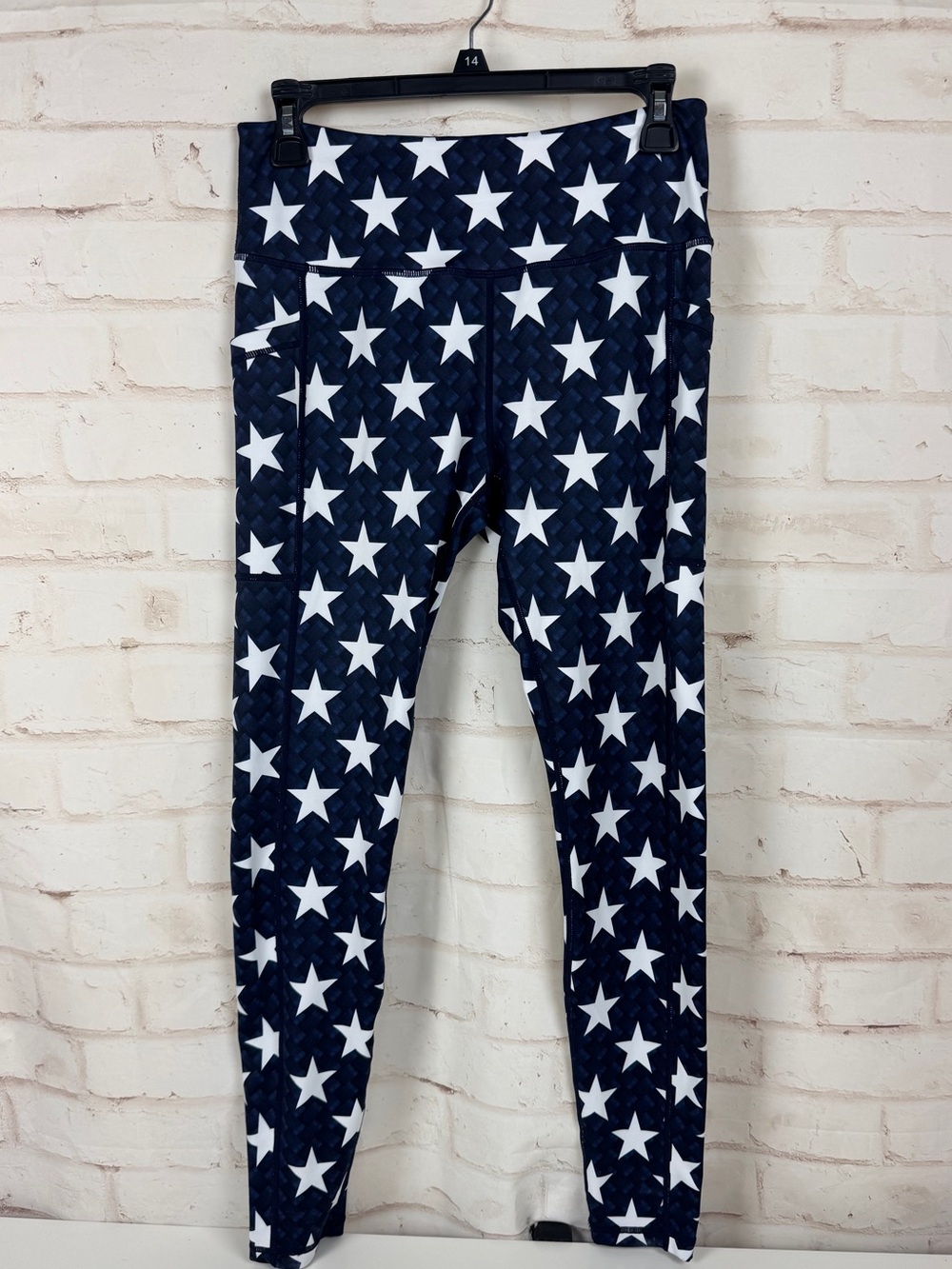 CVG Constantly Varied Gear Squats Approved Star Print Leggings ,7/8 EUC Size M